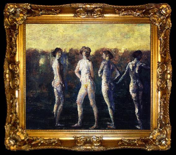 framed  Arthur Bowen Davies Four Figures (1911) by Arthur B. Davies, ta009-2